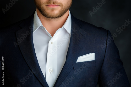 Business Man Standing On Wh...