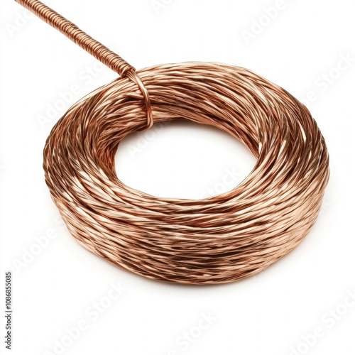 Copper Wire Isolated