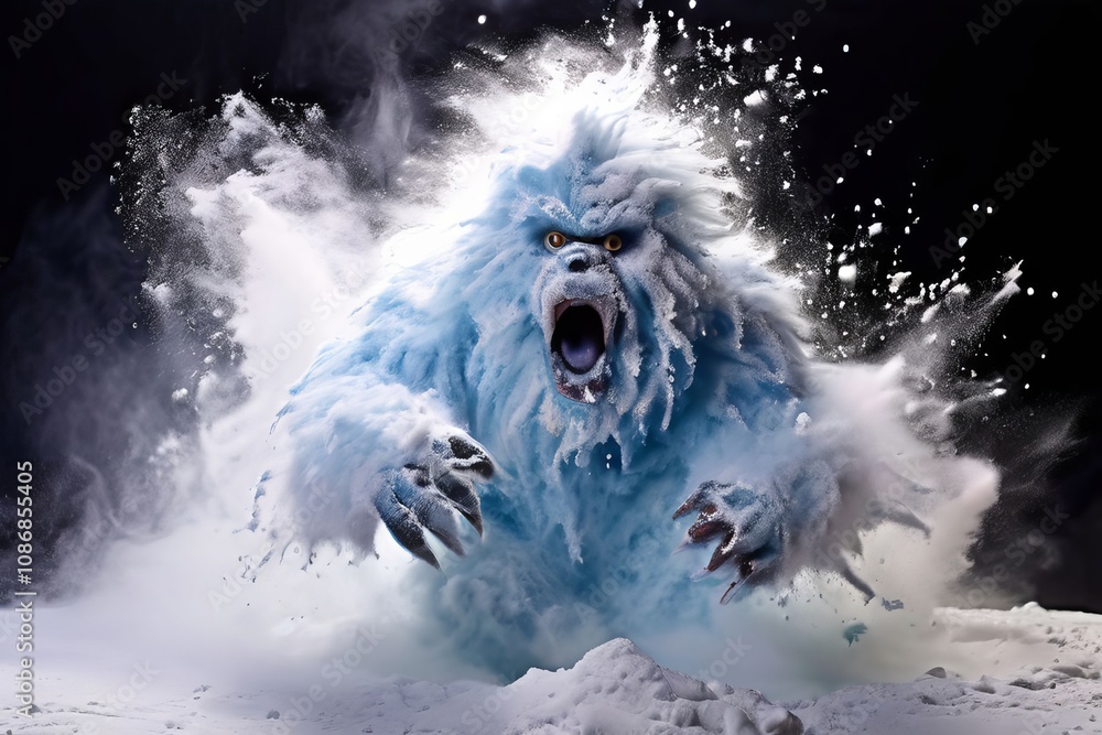 yeti chalk piece exploding a yeti shaped chalk piece explodes in yeti chalk piece exploding a yeti shaped chalk piece explodes in