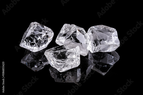 Diamonds On Black Background