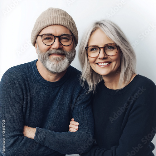 Happy Senior Couple Isolated