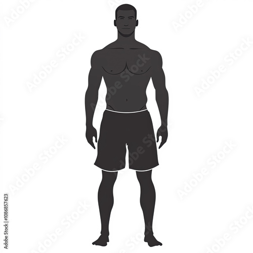 Man Shirtless Silhouette, I...