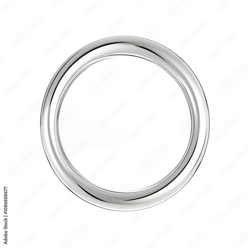 Y2k chrome spring ring metallic round style. Y2k chrome spring ring metallic round style.