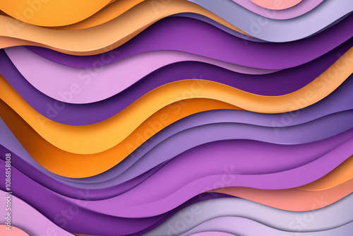 Purple Abstract Wave Backgr...