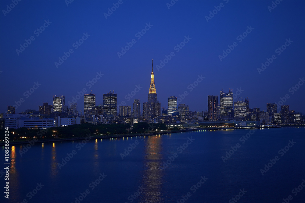 Fototapeta premium Panorama of the skyline of Manhattan view