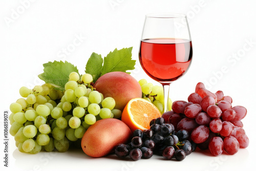 Red Wine On White Background