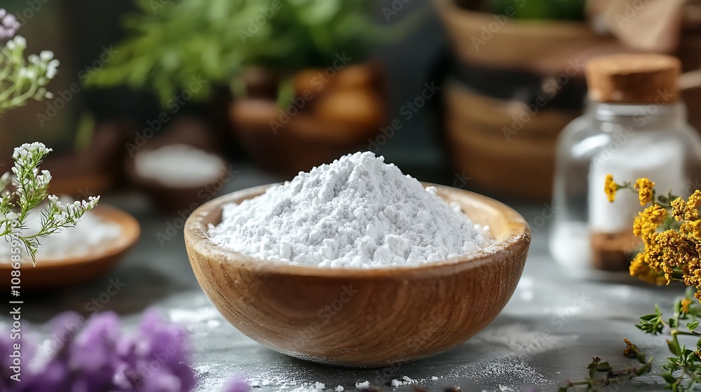 Fototapeta premium White powdered magnesium hydroxide