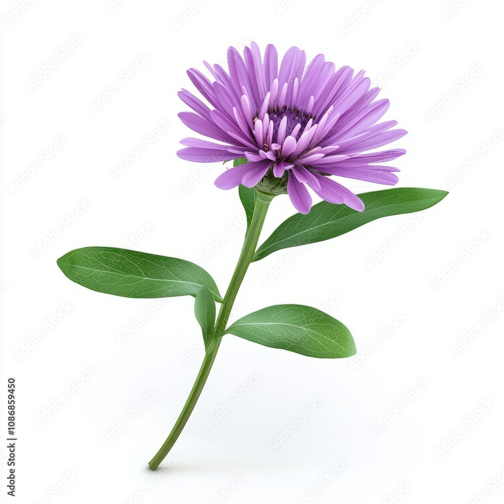 Aster flower isolated on white background Aster flower isolated on white background