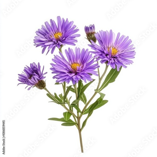 Aster flower isolated on white background