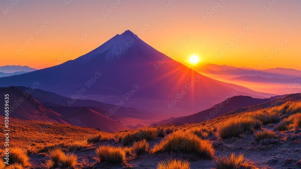 Sunrise Over Majestic Mountain Sunrise Over Majestic Mountain