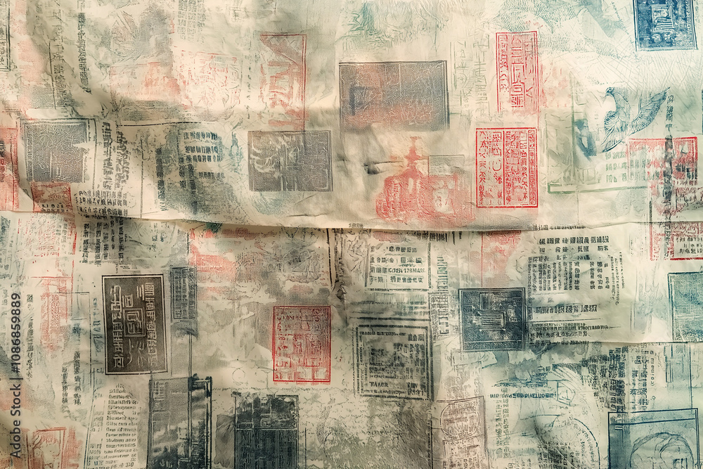 Panoramic background of passport stamps visas travel Panoramic background of passport stamps visas travel