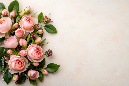 Vintage Pink Rose Background