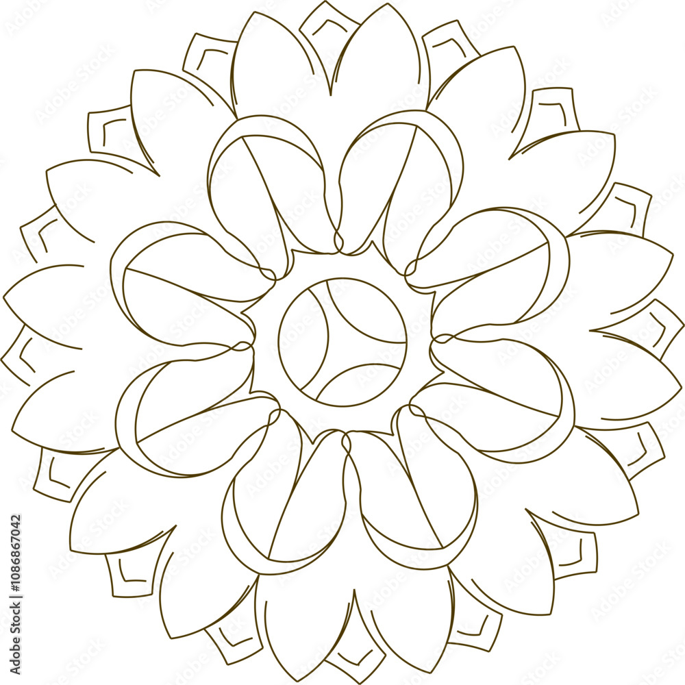Vector sketch illustration of the silhouette of a classic ethnic vintage traditional floral ornament design for completeness of the image Vector sketch illustration of the silhouette of a classic ethnic vintage traditional floral ornament design for completeness of the image
