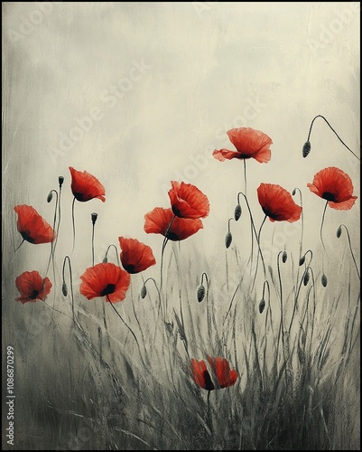 Poignant Poppy Field photo