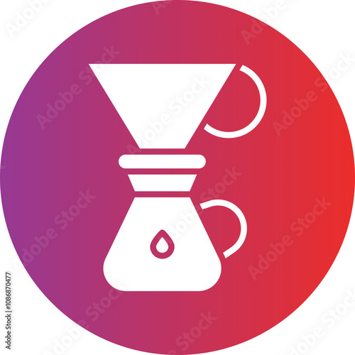 Coffee Dripper Icon Style