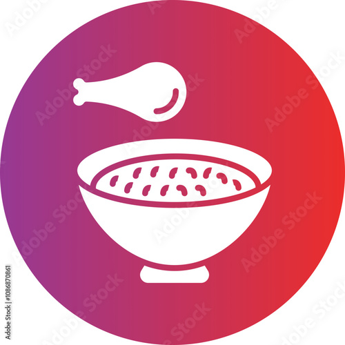 Chicken Rice Icon Style