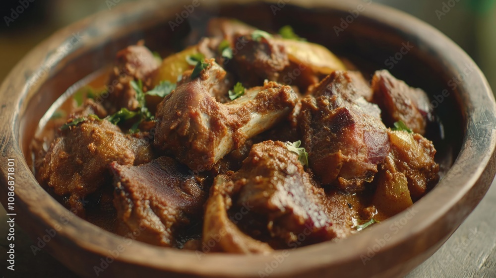 Cooked Meat Stew Bowl Cooked Meat Stew Bowl