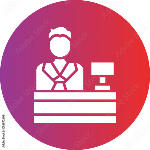 Clerk Male Icon Style