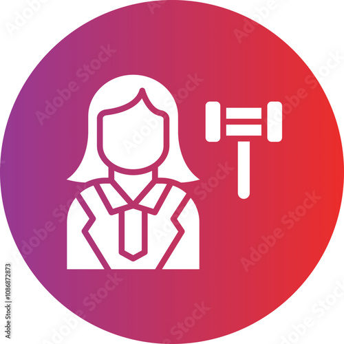 Judge Female Icon Style