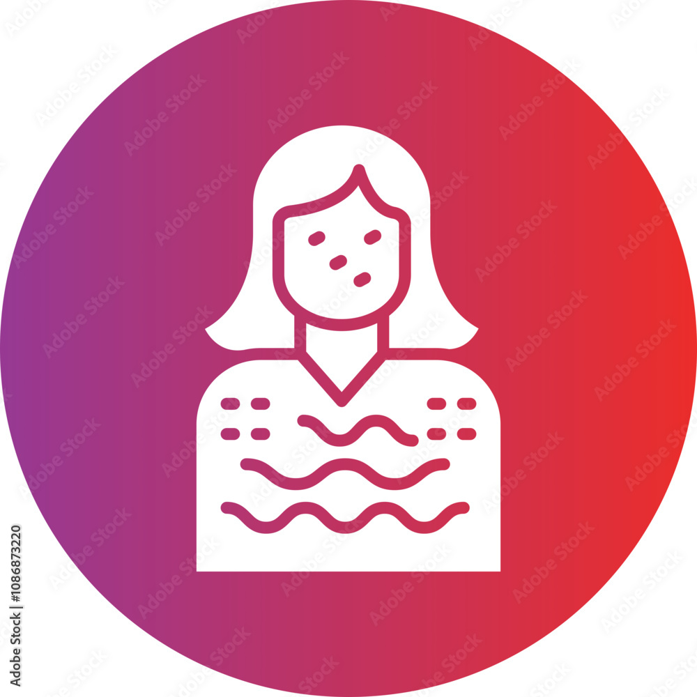 Dry Skin Icon Style Dry Skin Icon Style