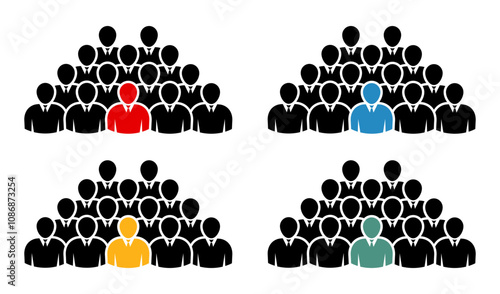 Symbol, ikona ludzi. Plik wektorowy.