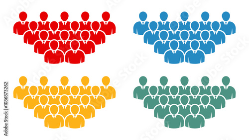 Symbol, ikona ludzi. Plik wektorowy.