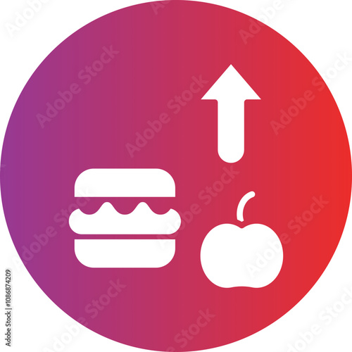 Calorie Intake Icon Style
