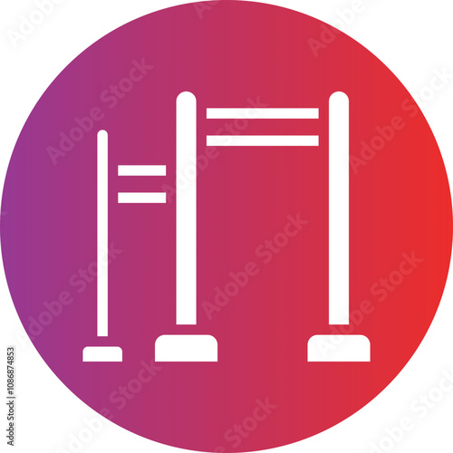 Chin Up Bar Icon Style