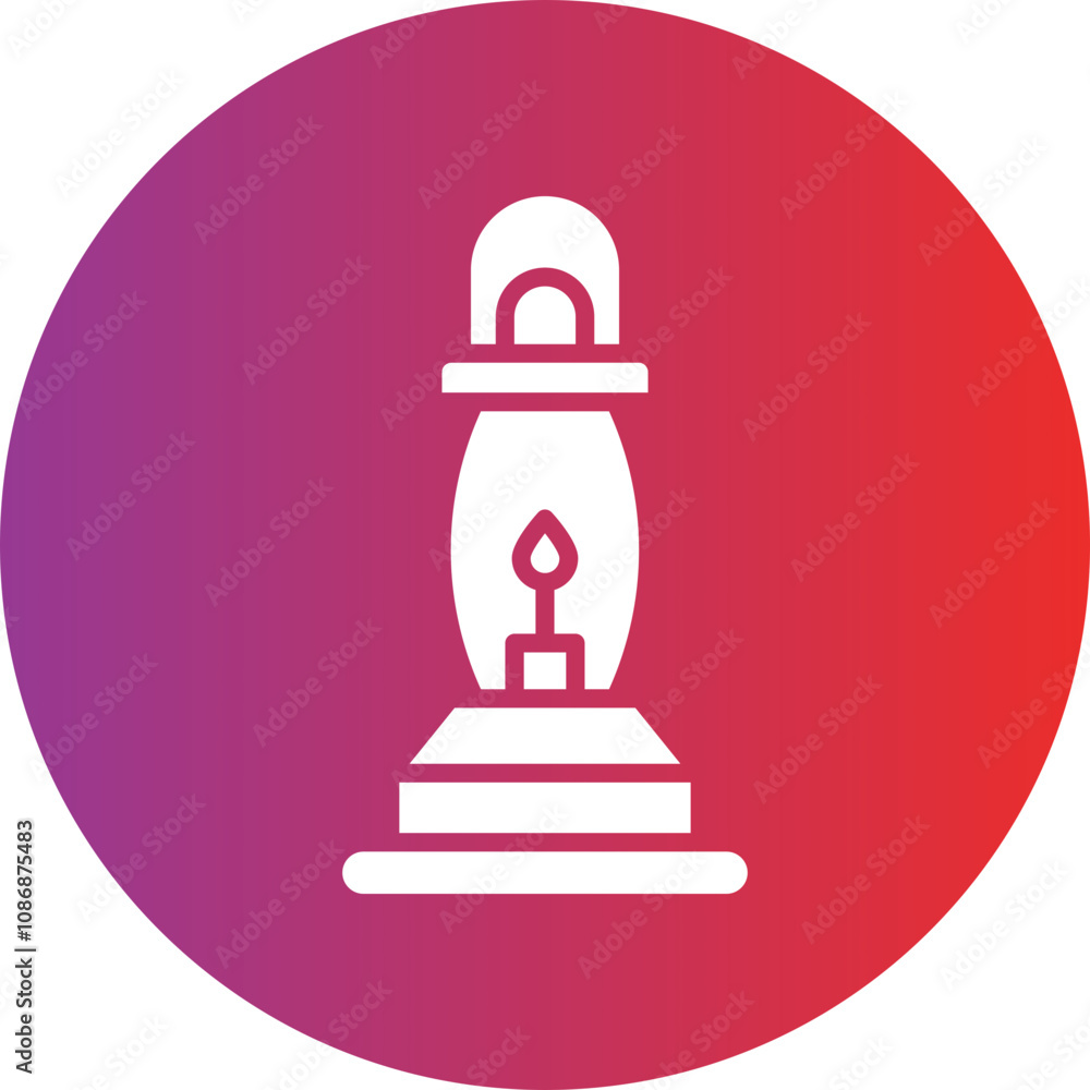 Gas Lamp Icon Style
