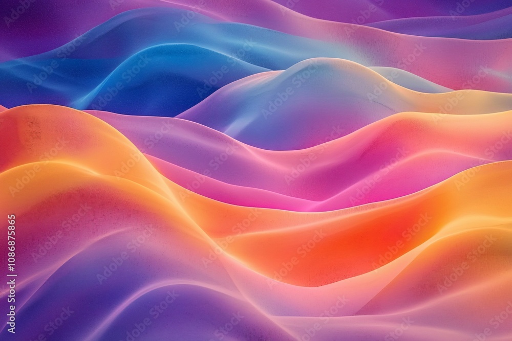 Colorful Wave Patterns in Abstract Art Colorful Wave Patterns in Abstract Art