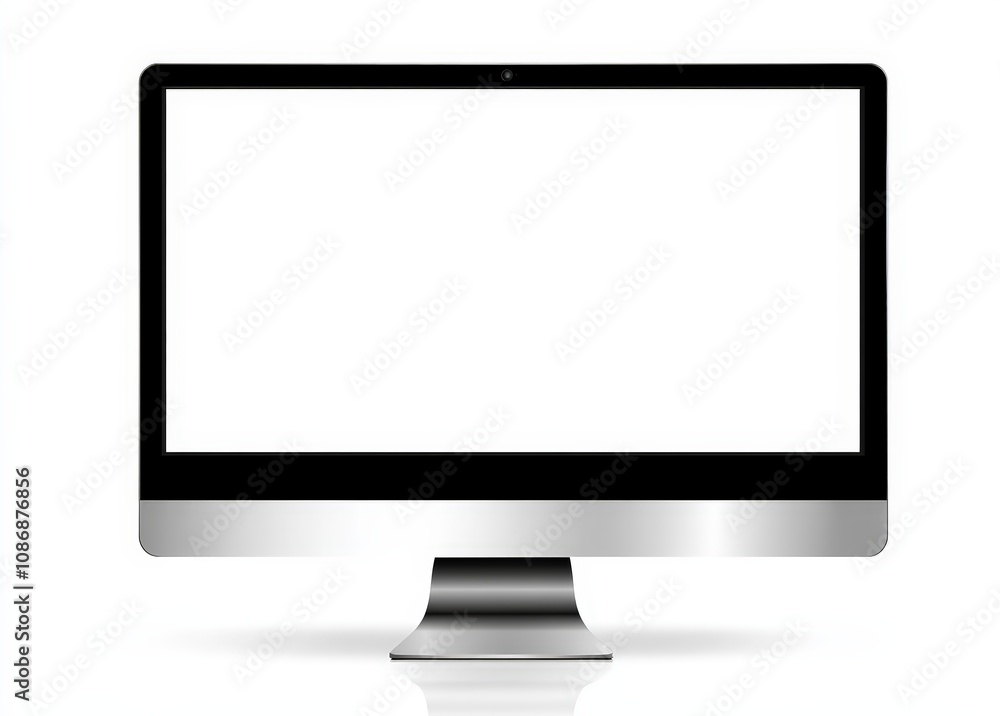Sleek Modern Desktop Monitor on White Background Sleek Modern Desktop Monitor on White Background