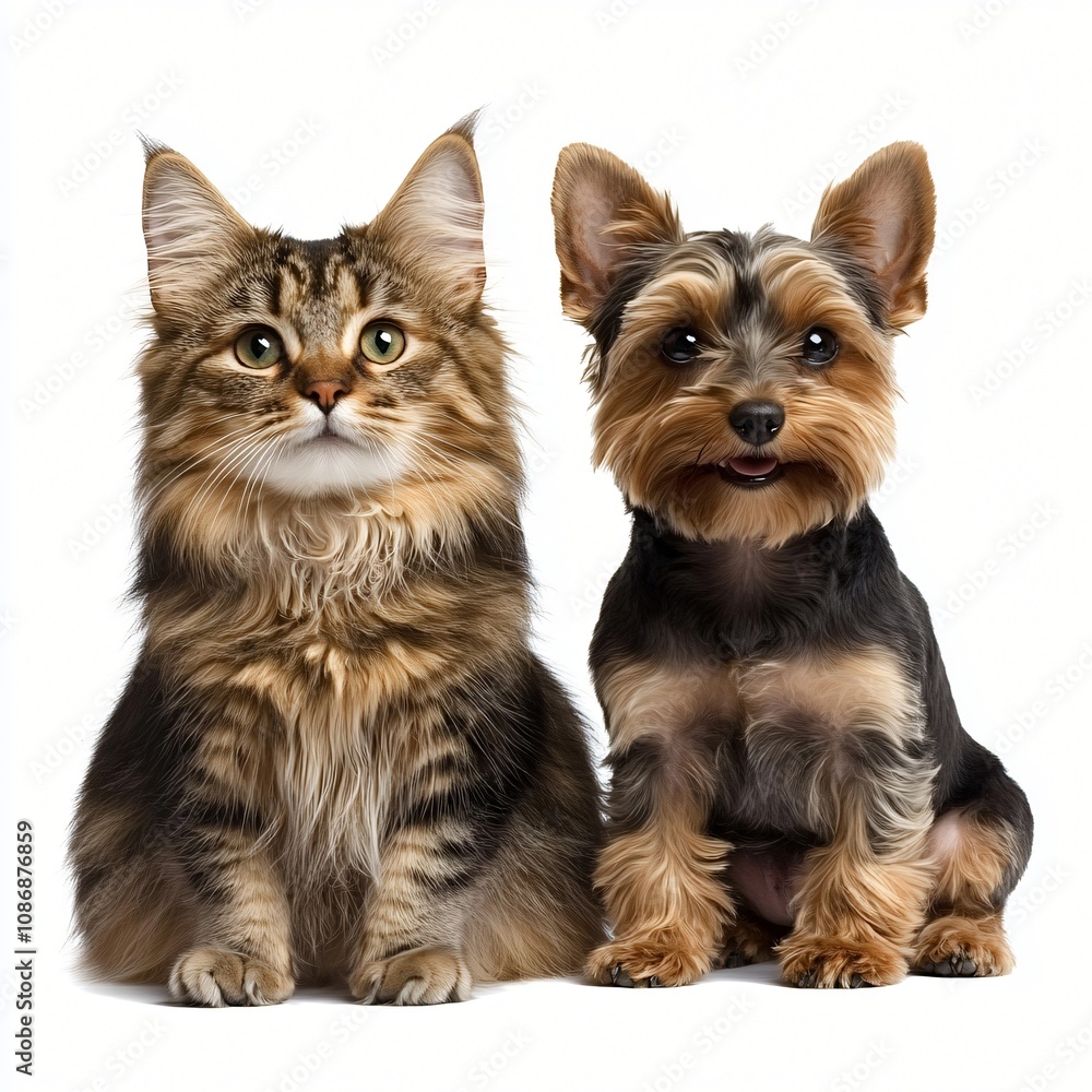 Adorable Cat and Dog Friends Pets Together Adorable Cat and Dog Friends Pets Together