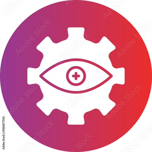 Automatic Eye Examination Icon Style