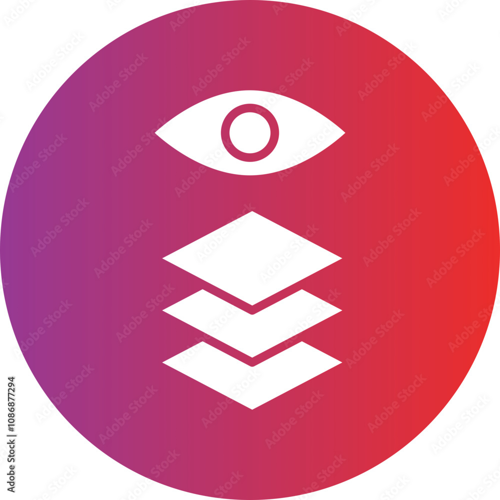 Obraz premium Depth Perception Icon Style