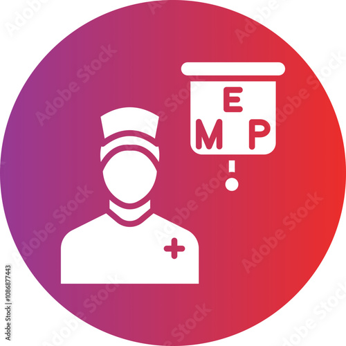 Ophthalmic Nurse Male Icon Style