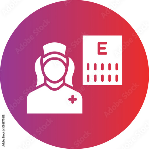 Optometrist Female Icon Style