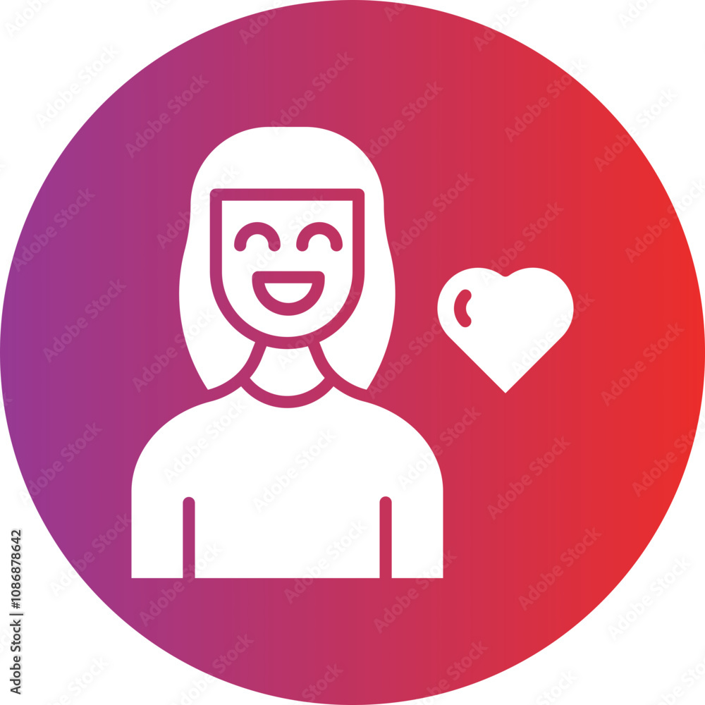 Happy Woman Icon Style Happy Woman Icon Style