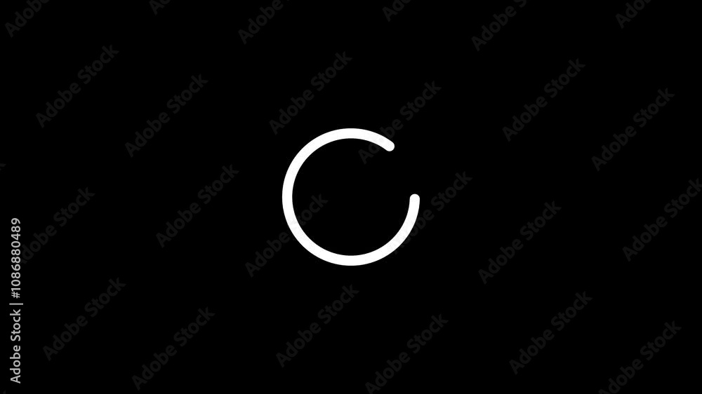 Circle loading animation, Loading progress animation on black screen Circle loading animation, Loading progress animation on black screen