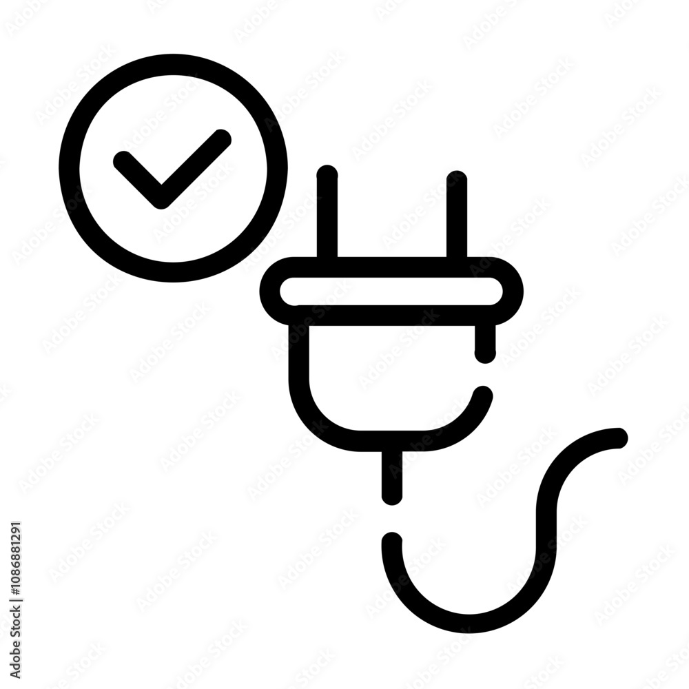 electric socket Line Icon electric socket Line Icon