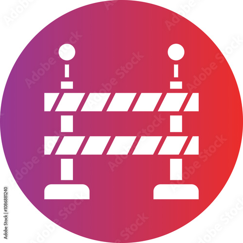 Road Block Icon Style