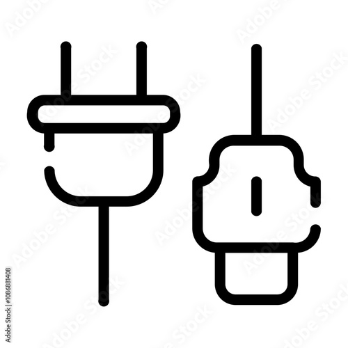 plug and socket Line Icon