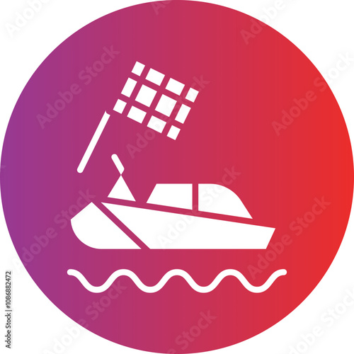 Powerboat Racing Icon Style
