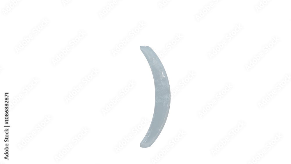 Ice font letter parenthesis sign on transparent background Ice font letter parenthesis sign on transparent background