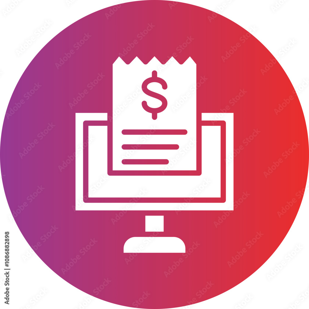 Electronic Bills Icon Style Electronic Bills Icon Style