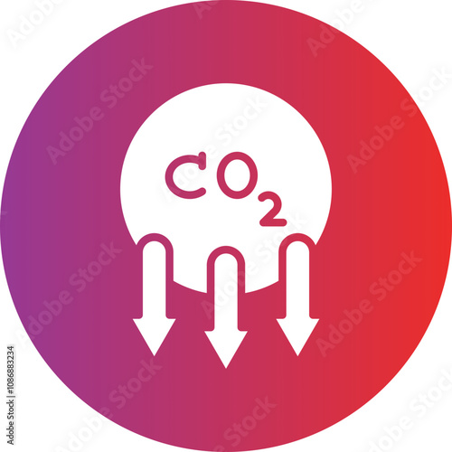 Reduce Co2 Emissions Icon Style