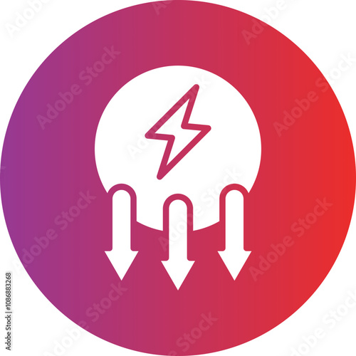 Reduce Energy Consumption Icon Style
