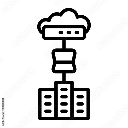 IaaS Vector Line Icon Design