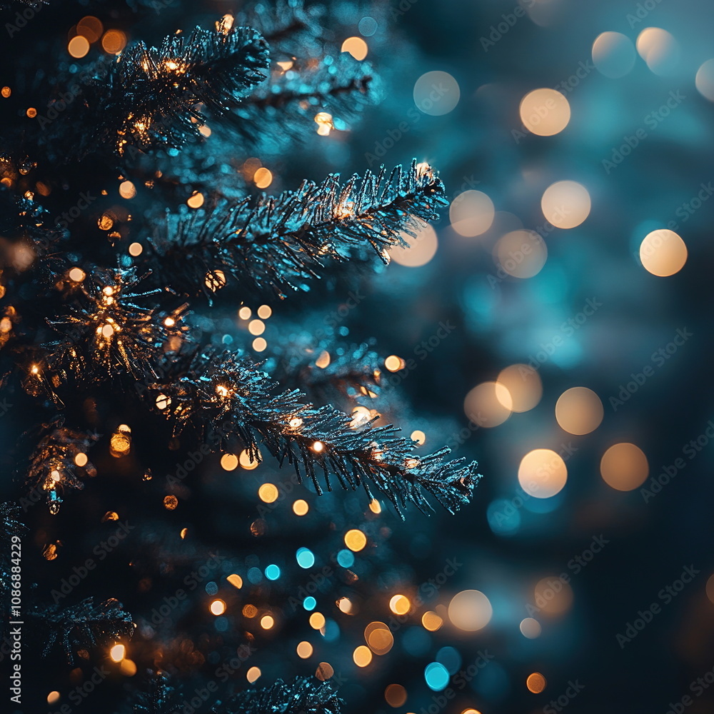 Christmas holidays banner tree bokeh background Christmas holidays banner tree bokeh background