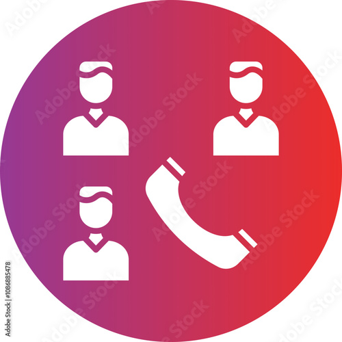 Conference Call Icon Style