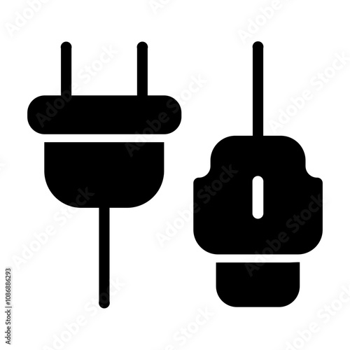 plug and socket Solid icon